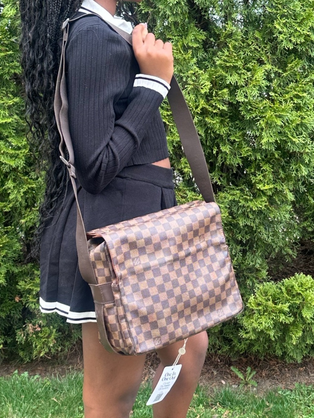 Pre-Love Louis Vuitton Damier Brown Checkered Men’s Crossbody Bag - Picture 1 of 17